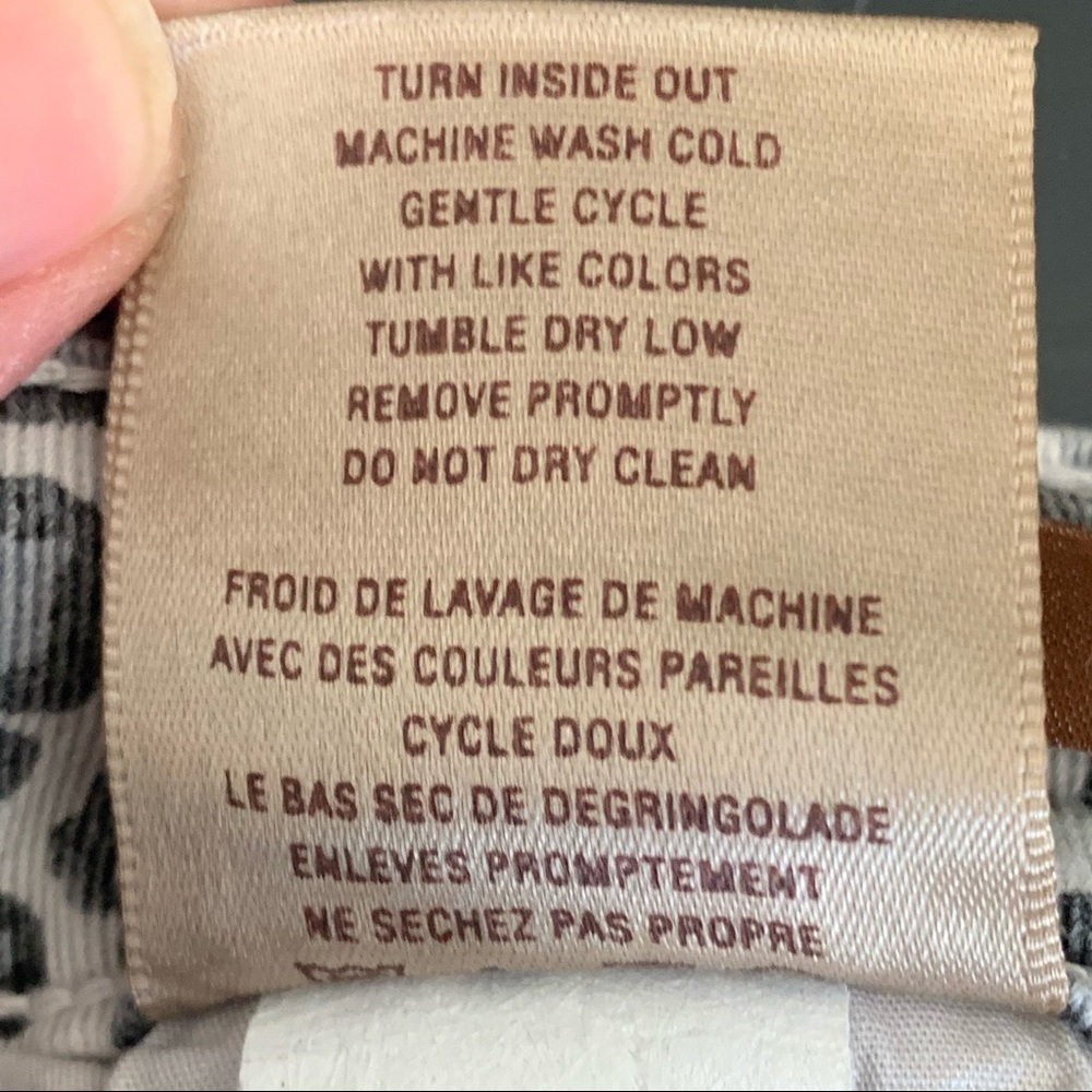 PAIGE Peg Skinny Jeans Grey Animal Print Mid-Rise Ankle Stretch Size 30 - Picture 14 of 14